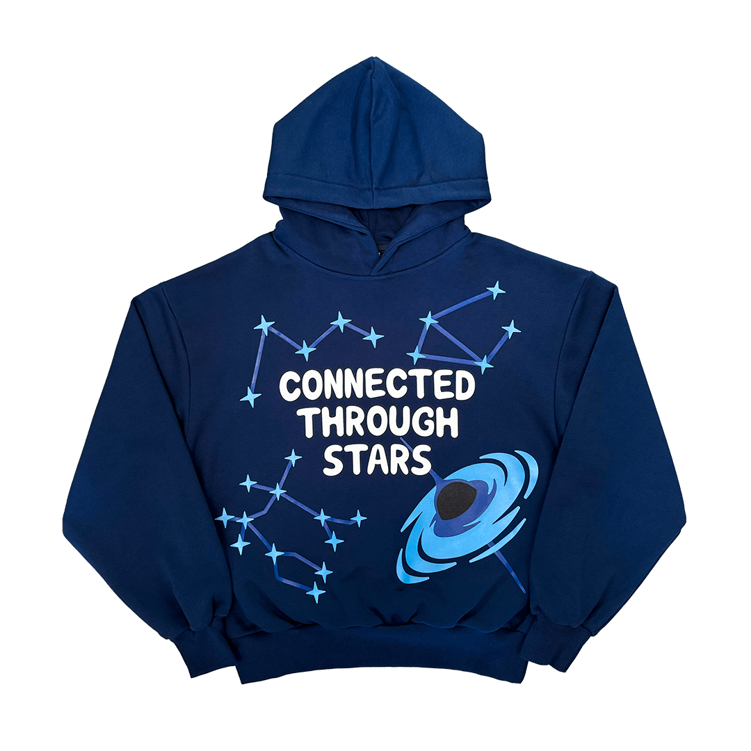 stars ciemno niebieska granatowa bluza boxy